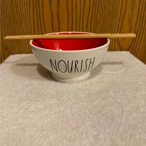 Rae Dunn Bowl & Chopsticks